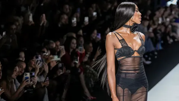 Milan Fashion Photos: Naomi Campbell Stuns at Dolce&Gabbana in Collection Highlighting Lingerie