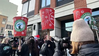 Starbucks to Pay $35M to NYC Workers in Settlement As Ongoing Strike Draws Pols to Picket Line